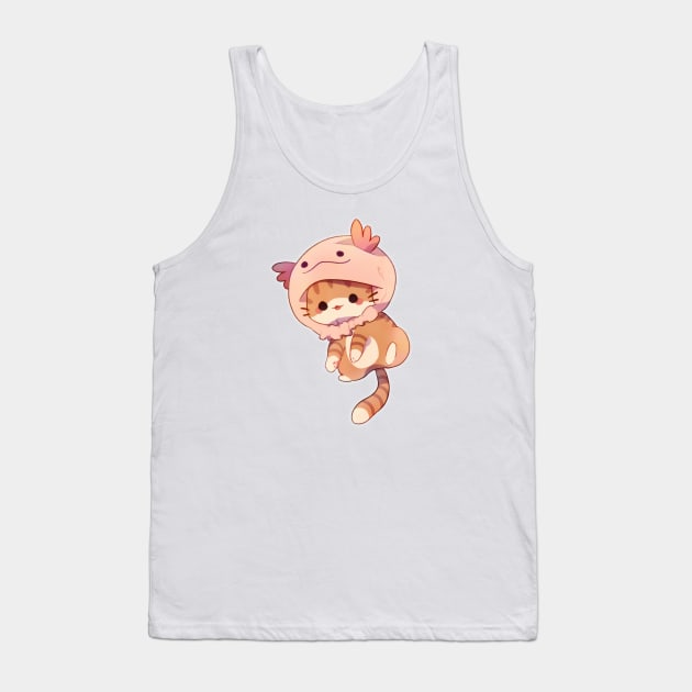 Axolotl Kitty Tank Top by Cremechii